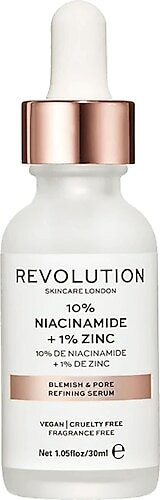 Revolution Niacinamide %10 + %1 Zinc Leke ve Gözenek Arındırıcı Yüz Serumu 30 ml