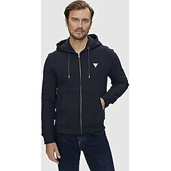 Erkek GJ İnce Fermuar Kapüşonlu Sweatshirt - Lacivert S