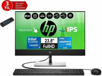 Hp Proone 440 G9 14.nesil Intel® Core I5 14500T 32GB Ddr5 256GB SSD Fhd 23.8" Dokunmatik IPS WINDOWS11PRO All In One Bilgisayar 99H6X2ETW06+ZETTAUS...