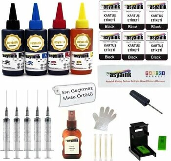 Canon E404, E414 ,e464 , E484 Uyumlu Kartuş Dolum Seti