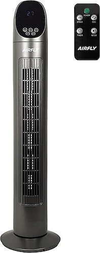 Alveus Airfly 89 cm 45 W Siyah Kule Tipi Vantilatör