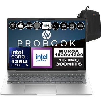 Hp Probook 460 G11 Intel Core Ultra 5 125U Ddr5 24GB 2tb SSD Intel® Aı Boost 16" Wuxga IPS Freedos Taşınabilir Bilgisayar A23BKEAF07 + Zetta Çanta