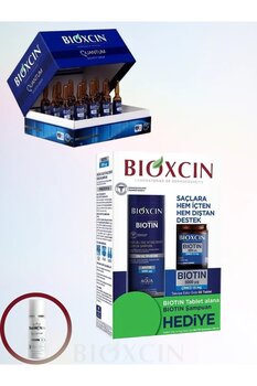 Bioxcin Quantum Saç Bakım Serumu 6 mlx15 & Biotin 5000 Mcg 60 Tablet+300 ml Şampuan+100ml yüz temizleme jeli