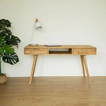 Şafak Mobilya Basic Model Rustik Masif 120 x 50 x 80 cm açık ceviz Çalışma Masası