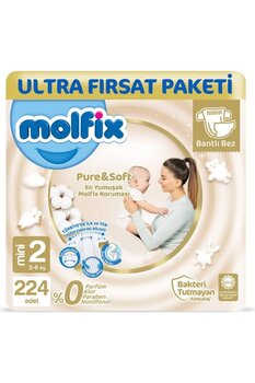 Molfix Pure & Soft Bebek Bezi Mini 2 No 112 Li X 2 Adet