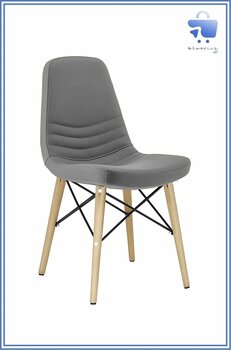 bluetick Rose Ahşap Deri Rahat Sandalye