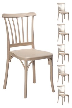 SANDALİE6 Adet Violet Cappucino Sandalye / Balkon-bahçe-mutfak