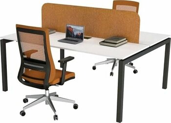 Çağın Ofis Mobilyaları GALAXY İKİLİ Beyaz/Antrasit 120 x 140 x 75 cm Ofis Masa