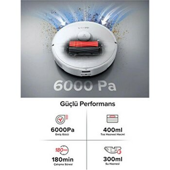 S8 Seri Ultra Premium Akıllı Robot Süpürge, 6000PA Ultra Emiş Gücü - Gelişmiş Performanslı