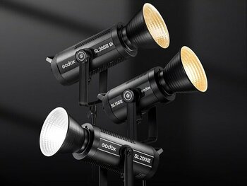 Godox Sl200ııı Led Video Işığı 200w 5600k Yüksek Crı 96+ Sessiz Fan 8 Özel Efekt Desteği