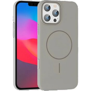 iPhone 16 Pro Max Broş Magsafe Kapak - Titan Gri - 1 - Renkli