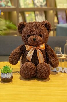 Chavin 30 Cm Koyu Kahverengi Hediye Peluş Oyuncak Ayıcık Ayi-01