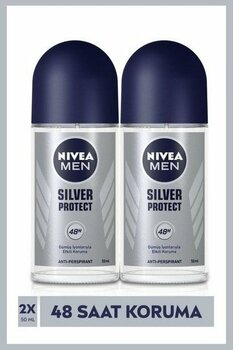 Nivea Men Silver Protect Erkek Deodorant Roll-On 50 ml X2 Adet,gümüş Iyonlarıyla 48 Saat Koruma