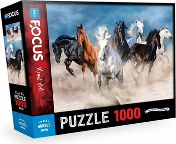 Blue Focus Atlar 1000 Parça Puzzle