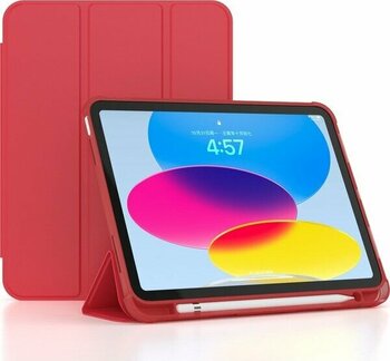 MobaxAksesuar Apple iPad Air 11inç M2/M3 2025-2024 Kılıf TPU Kalem Bölmeli - Kırmızı