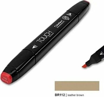 Shinhan Art Touch Twin Marker BR112 Leather Brown Çift uçlu 1.5–3 mm Marker Kalemi