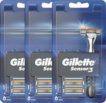 Gillette Sensor 3 6 Başlıklı 3 Adet Tıraş Bıçağı