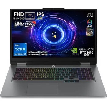 Loq 17Irx10 Intel Core I7 14700Hx 64Gb 2Tb Ssd Rtx 5070 8Gb (115W) 17,3" Fhd 165Hz Ips Panel Freedos Taşınabilir Bilgisayar 83Jh006htr Snertech