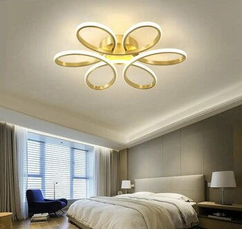 Fico Home Modern Plafonyer Tavan Led Avize Massano Ledli Avize Eskitme Gold