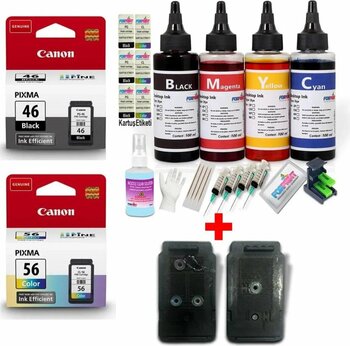 Canon PG-46/CL-56 PIXMA E404/E414/E464/E484 Uyumlu Kartuş Seti