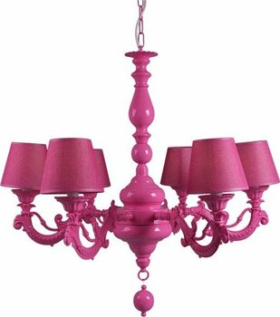 Umur Aydınlatma Dolce Vita 6'Lı Büyük Fuşya Beyaz Şapkalı Avize