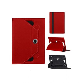 Apple Uyumlu Ipad 4 A1458 Universal Standlı Tablet Kılıfı Kırmızı