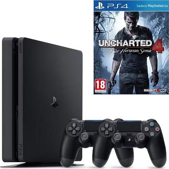 Sony Ps4 Slim 500 GB Oyun Konsolu + Uncharted 4 + 2. Kol-Türkçe Menü