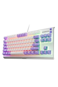 SteelSeries Apex 3 TKL RGB Suya ve Toza Dayanıklı Türkçe Gaming Klavye – Amethyst