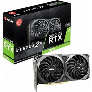 MSI GeForce RTX3060 Ventus 2x Ekran Kartı 12GB GDDR6 1807 MHz Çekirdek Hızı Fanlı Soğutma