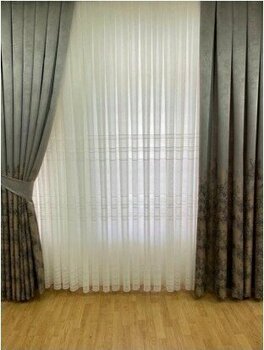 Nivemes Home Nivemeshome Orta Kemerli Fileli Örme 1/3 Sık Pile Tül Perde Apm - Beyaz - 250 x 270 cm