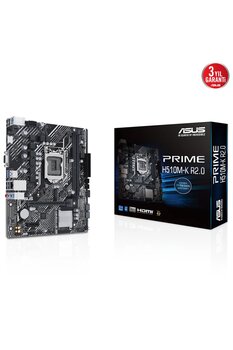 OEM ASUS PRIME H510M-K R2.0 DDR4 3200MHZ 1XVGA 1XHDMI 1XM.2 USB 3.2 MATX 1200P 11-10.NESİL İŞLEMCİ UYUM