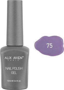 Alix Avien Lila Kalıcı Oje 75-Yoğun Renk Veren Jel Oje 12 ml-Nail UV Gel Polish 75