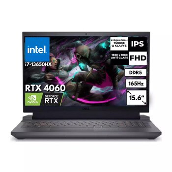 Dell G15 5530 i7-13650HX 24 GB 256 GB SSD 8GB RTX4060 15.6" 165Hz FHD FreeDos Gaming Laptop G155530014UAT6