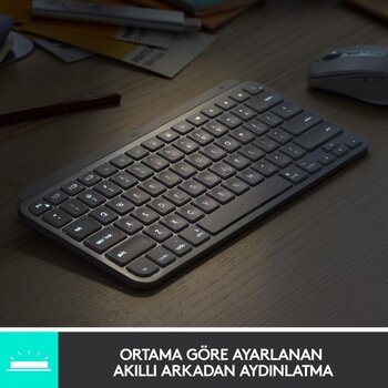 Logıtech Mx Keys Mını Mınımalıst Kablosuz Bluetooth Aydınlatmalı Q Tr Klavye Siyah 920-010504 12934554 Diğer