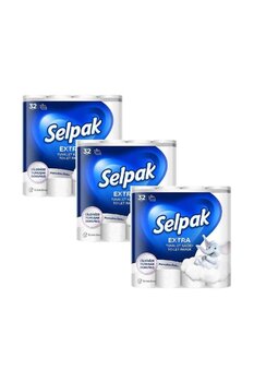 Selpak Üç Katlı Extra Tuvalet Kağıdı Pamuksu Doku 32'li x 3 Adet