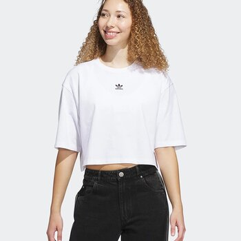 Adidas Essentials Crop T-Shirt Kadın Beyaz Tişört