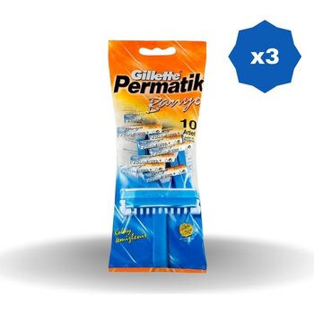 Gillette Permatik Banyo 10’lu Poşet - (3 Adet) Hassas Cilt Dostu Kullanım İçin