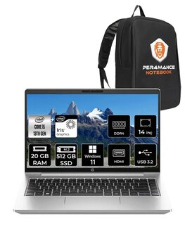 Hp Probook 440 G10 İ5 1334u 20gb Ram 512gb Ssd 14'' Fhd Ips W11p Dizüstü Bilgisayar & Per4 Çanta