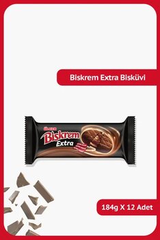 Ülker Biskrem Extra - Kakao Kremalı - 184 Gram - 12 Adet