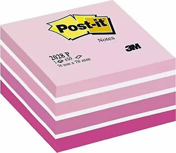 Post-It Yapışkanlı Not Kağıdı Küp 450 Yp 76x76 Pembe Tonları 2028-P