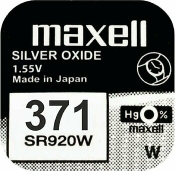 Maxell 371 SR920SW 1.55V Saat Pili 1 Adet