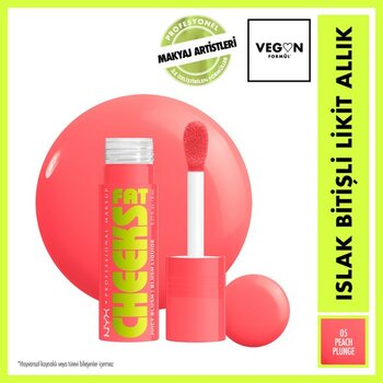 NYX Professional Makeup Fat Cheeks Islak Bitişli Likit Allık - 5 Peach Plunge