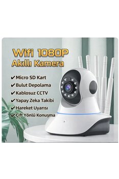 BLUE İNTER Wi-fi Kablosuz Ip Güvenlik Kamerası 360 Derece (cmr5)