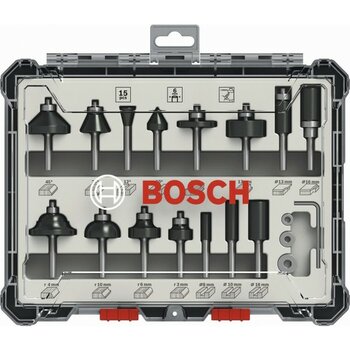 Bosch Pro Freze Seti 15li Karışık 6mm Şaftlı