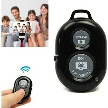 Kablosuz Bluetooth Kumanda, Tüm Telefonlarla Uyumlu, Video ve Selfie Için 10 Metre Menzil - Ahşap