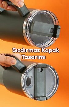 Perotti 17236-3 Colte V2 Paslanmaz Çelik Sporcu Termos Bardak Matara Yeşil 1,2 Lt