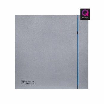 Dekoratif Havalandırma Silent 100 Cz Silver Design Ultra Sessiz Banyo Wc Aspiratörü Soler Palau Estetik Dizayn Agmair Agm Havalandırma