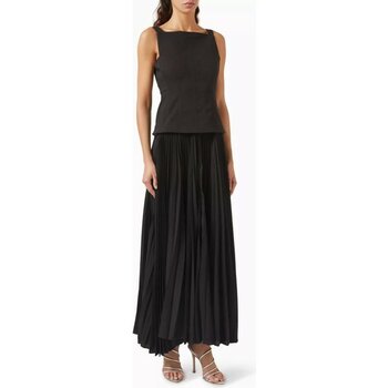 Hollinshill Pliseli Maksi Elbise - Siyah - 8