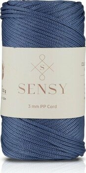 Sensy Polyester Makrome Ip 3 mm 250 Gram Makrome Ipi 120 Metre Supla Ip ve Çanta Ipliği - Kot Mavisi
