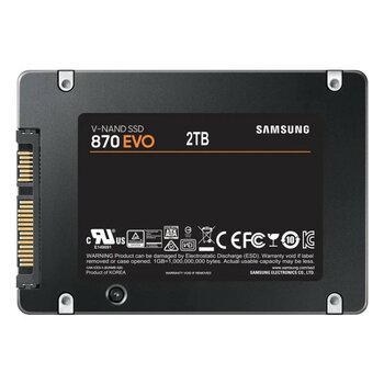 Samsung MZ-77E2T0BW 870 Evo 2.5" 2tb (560/530MB/S) Sata (V-Nand 3bit Mlc) SSD Disk
